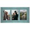 Americanflat 4x6 Tri-Photo Frame - Showcases Three 4x6 Photos at Once - Picture Frame for Western Home Decor - Glass Cover - Hanging Hardware - Includes Easel